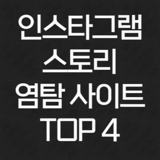 인스타스토리몰래보기 사이트 총정리